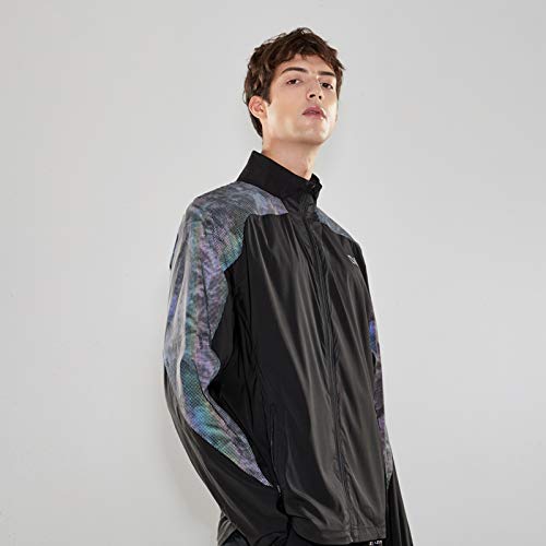 image for Tbrand Running Jacket for Men, Lightweight Reflective Track Jacket for