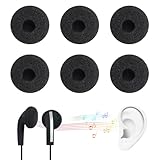 HAUUFENN イヤホンカバー スポンジ 交換用イヤーパッド ヘッドホンカバー ヘッドフォンカバー イヤーパッド カバー 高弾性 耐久性 柔らかい 18mm 6個入り ヘッドホン カバー イヤホン用