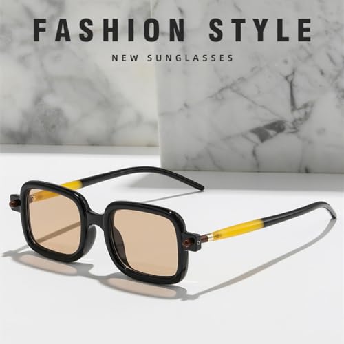 Lunettes de soleil carrées marron : le chic rétro d'été