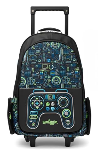 Image of ADSON 3D Embossed School Trolley Bag|Backpack Large School Bag for Boy Girl, Kids School Bag, Travel Backpack for Girl Boy, Ideal for Children Trolley 18 Inch Water Resistant