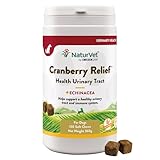 NaturVet Cranberry Relief for Dogs – Urinary Tract & Bladder Health, Immune Support, UTI Prevention, Natural Ingredients, Vet-Approved (120 Soft Chews)
