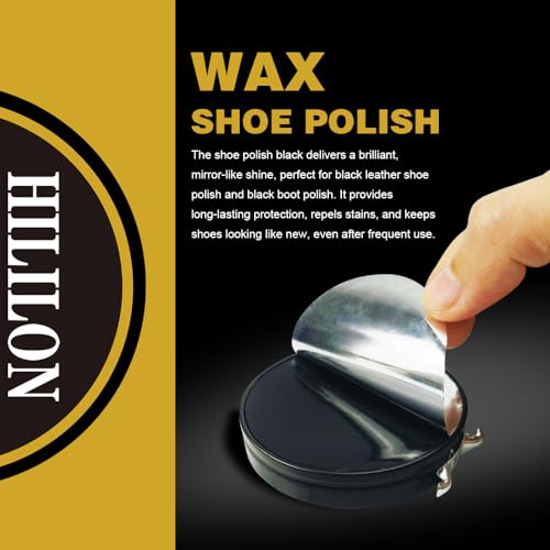 HILILON Black Shoe Polish Paste 1.75 oz