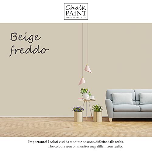 Chalk Paint Everything® Beige Freddo Kreidefarbe Wasserbasis für Alle Oberflächen einfach zu verarbeiten ohne schlechten Geruch - Chalk Paint Extra Matt (250 ml)