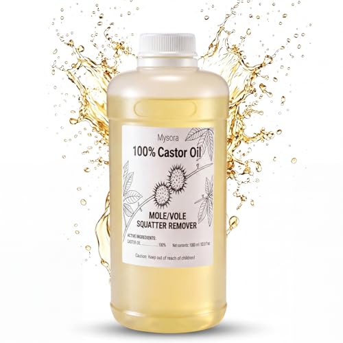 Mole and Vole Repellent, 100% Castor Oil Mole Repellent for Lawns and Yard, Castor Oil Vole Deterrent, Gopher Deterrent, Outdoor Lawn & Garden(33.8 Fl oz)