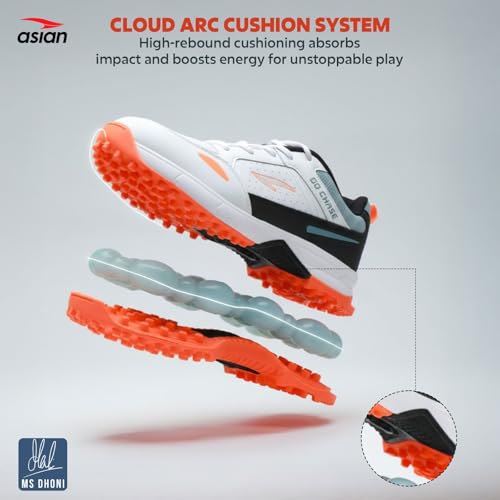 Image of ASIAN All Rounder-01 Men's Cricket Shoes | Lightweight, Durable Sports Shoes with Superior Grip, Cushion Comfort & Steady Support for All-Terrain Cricket Play