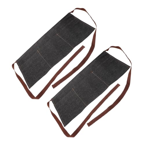Tablier serveuse court denim de cuisine restaurant travail manuel ajustable