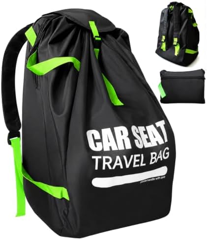 Car Seat Travel Bag for Airplane, Thickened Large Car Seat Bags for Air Travel with Comfort Padded Straps, Carseat Storage Bag/Backpack for Carseat Airport, Carseat Cover Travel,Baby Travel Essential