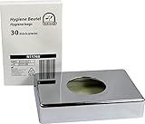 Medi-Inn Hygienebeutelspender | mit Hygienebeuteln | für eine einfache Entsorgung von Damenbinden, Slipeinlagen und Tampons (1 x Spender chrom + 30 Hygienebeutel)