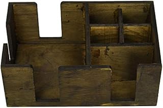 Wooden Bar Caddy - Bar Aide Cocktail Accessory and Napkin Holder and Bar Tidy