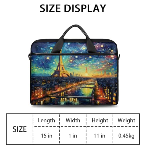 Maletín para portátil 15 pulgadas estilo Oil Painting Torre Eiffel miniatura 2