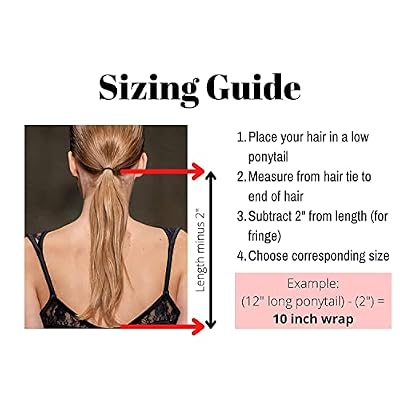 Black Leather Hair Wrap 8 Inch - Ponytail Wrap & Long Hair Protector for Biker Helmet | Motorcycle Accessories for Women with Fringe | Made in USA | Accessory