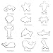GWHOLE 12Pcs Sea Creature Cookie Cutter Set, Small Ocean Sea Life Mermaid Cookie and Fondant Cutter for Kids