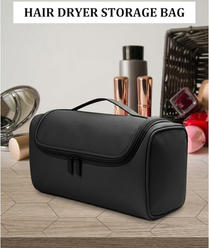 Image of Hair Tools Organizer Bag, Travel Pouch for Professional Stylists and Frequent Travelers, Portable Storage Solution for High-End Hair Styling Tools, Compact Black Design