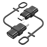 MoKo ライトニングメス-USB Cオスアダプター2パック、USB-Cライトニングアダプター iPhone 15/16 Pro/16 Pro Max/Plus、Galaxy S24、iPad、iPhone - USB Cアダプター、充電/データ同期用、オーディオ/OTG非対応 ブラック