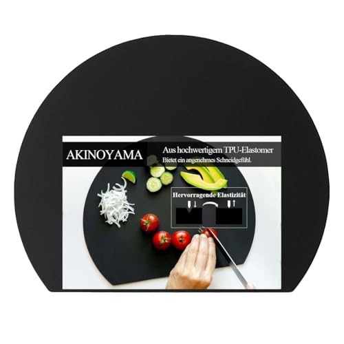 AKINOYAMA TPU Schneidebrett Extra Large rutschfest und leicht zu reinigen spülmaschinenfest BPA-frei fühlt sich an wie die Verwendung eines Bambusbretts messerfreundlich (L...