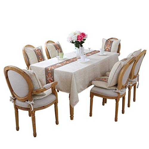Nappe de broderie de luxe moderne MU en lin de qualité supérieure