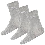 Helly Hansen Kinder Wool Basic Socken, Grey Melange, 29-31