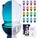 Mind-glowing 16 Color Motion Sensor Toilet Bowl Night Light - Funny Gag Birthday Gift Idea for Men, Women, Dad, Mom, Husband - Cool Fun Gadget, Unique Retirement or Housewarming Present