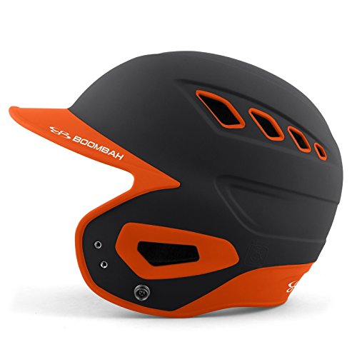 Boombah Defcon Batting Helmet Black/Orange - Size Senior 7" - 7 3/4" #TOP1