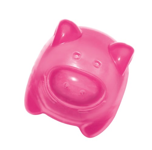 KONG Squeezz Jels Pig Squeaking Dog Toy, Medium (Colors Vary)