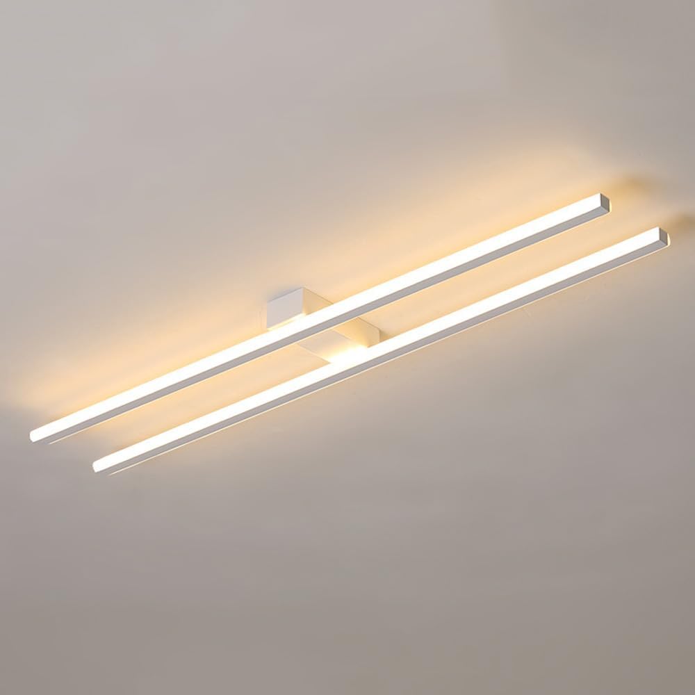 48cm/58cm/78cm LED Ceiling Light Modern Acrylic Linear LED Ceiling Lamp 30W/38W/50W Long Strip Close-to-Ceiling Lights for Living Room Bedroom Hallway Kitchen