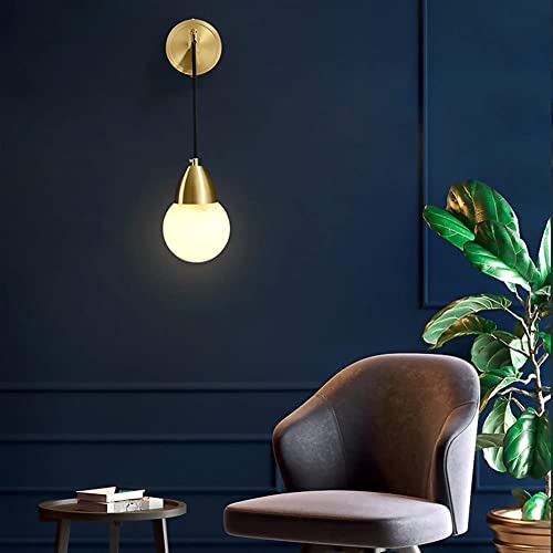 Aplique de pared de mármol y latón para decoración de interiores WQHPLMD 3