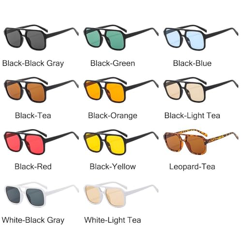 Retro Sunglasses Unisex Stylish Big Frame Sun Glasses Ins Style Shades Sunglasses Fashion Black Frame Shades 7