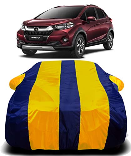 Image of Waterproof Car Cover Compatible for Honda WRV with Ultra Surface Body Protection (Yellow Stripes)