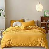 CLOTHKNOW Mustard Comforter Set Queen Yellow Bedding Comforter Set Full Comforter Set for Queen Bed...