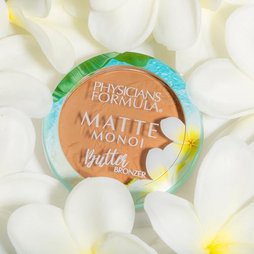 Physicians Formula, Matte Monoi Butter Bronzer, Long-lasting Bronzer Powder with Monoi Butter, Murumuru Butter, Cupuaçu Butter, Tucuma Butter, Essential Fatty Acids - Pro-vitamins, Matte Light Bronzer - Image 8