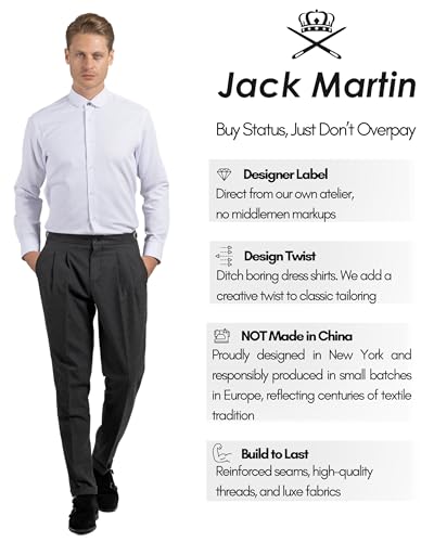 Club Collar Shirts for Men | Mens Long Sleeve Dress Casual Stylish & Formal Button Up Shirts in 1920s Style3