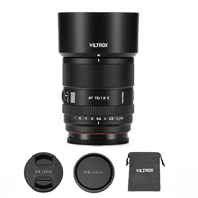 VILTROX AF 75mm F1.8 EVO E Autofocus Lens, APS-C Wide Aperture Prime Cameras Lens, for Portrait Photography, Compatible with E-Mount Cameras