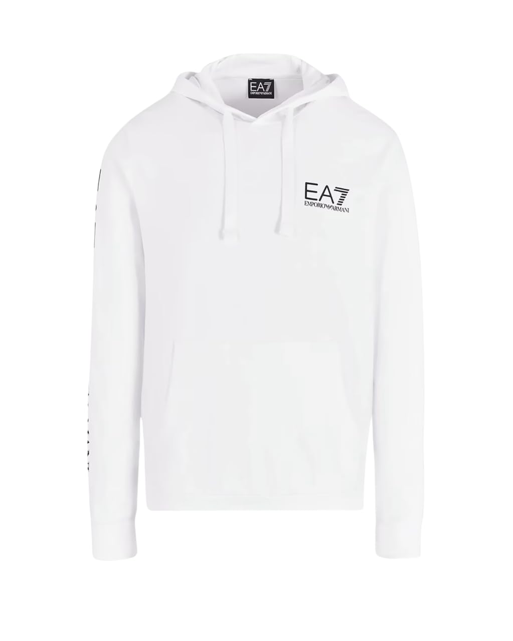 Emporio Armani Ea7 White Logo Series Hoodie - Male - Hoodies - L - Sweatshirts & Hoodies