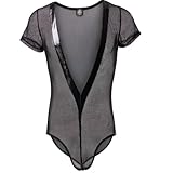 Juflam Bodysuit mit Leopardenmuster für Herren Wrestling Singlets Leotard Gym Unterwäsche (JJ70-Schwarz, Medium)