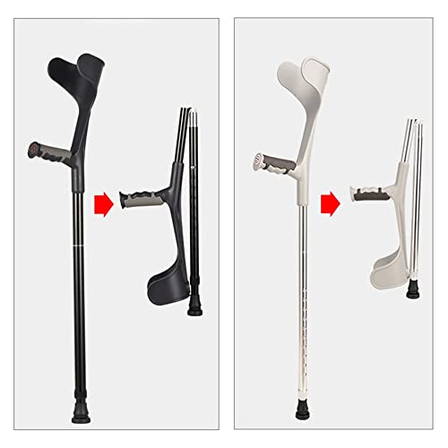 Parten 1×kule przedramienne dla dorosłych, lekkie kule z mankietem na ramię, składana aluminiowa laska, ergonomiczne uchwyty, antypoślizgowe końcówki Keep it in mind