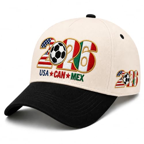 2026 World Cup Soccer HatUSA Canada Mexico Host Countries Embroidered Baseball Hat Unisex Cotton for Soccer Supporters