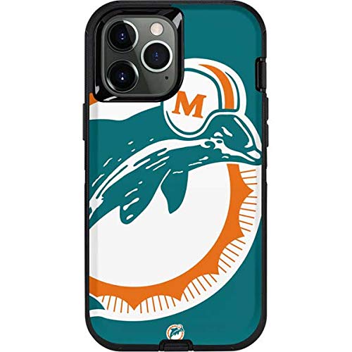 Skinit Decal Phone Skin Compatible with OtterBox Defender Case for iPhone 12 Pro Max - Officially Licensed NFL Miami Dolphins Retro Logo Design