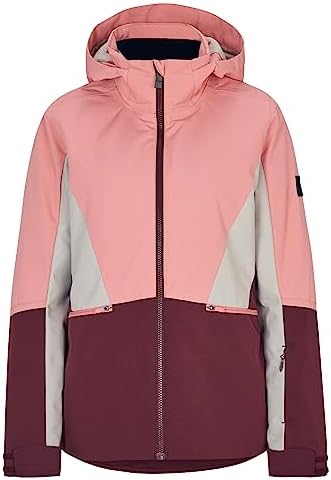 Ziener Damen TAIMI Ski-Jacke/Winter-Jacke | warm, atmungsaktiv, wasserdicht, pink vanilla stru, 44