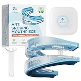 Kaitse Anti snoring Devices for Sleep: Reduces Snoring by 87% All-Night - 1-6mm Jaw Advancement Anti-Snore Mouthpiece - Comes with Travel Case Latex-Free(Water Blue)