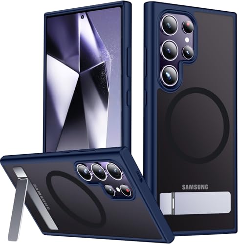 Image of SPIDERCASE Magnetic for Samsung Galaxy S24 Ultra Case, [3 Stand Ways][ Military Grade Drop Protection] with Invisible Stand Shockproof Slim Case for S24 Ultra 6.8'', Blue