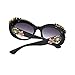 ADE WU Women Luxury Oversized Square Sunglasses Big Designer Sun Glasses Classic Style (Black)
