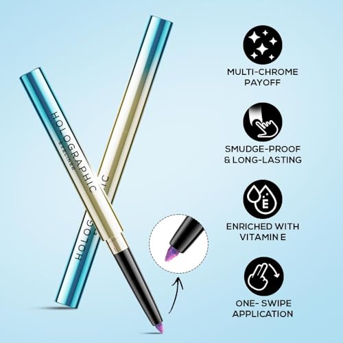 RENEE Holographic Eyeliner, Smudge-Proof & Long-Lasting, Easy Glide & Quick-Drying Formula with Monochrome Effect, Intense Color Pay-Off, Infused with Vitamin E, 01 Earth - Image 3
