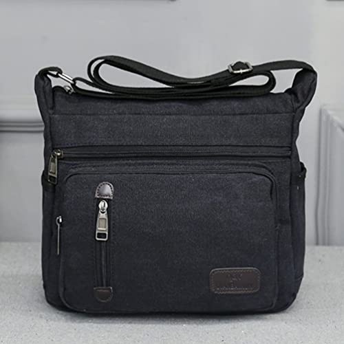 OSALADI Bolsa carteiro vintage de lona, bolsa de ombro para homens e mulheres, bolsa para laptop, cá