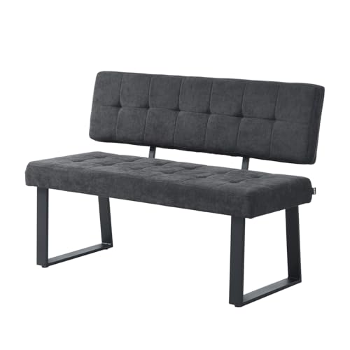 B&D home® Sitzbank Sigfrid 140cm (Anthrazit, 120cm)
