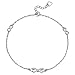 Produktbild F.ZENI Fußkette Damen 925 Sterlingsilber Funkeln Zirkonia Infinity Fußbändchen Mode Kollektion Unendlichkeit für Immer Fußkette für Damen