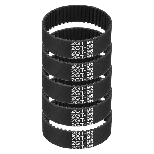sourcing map 96mm GT-2 Timing Belt 9mm Width 2mm Pitch Black 5pcs