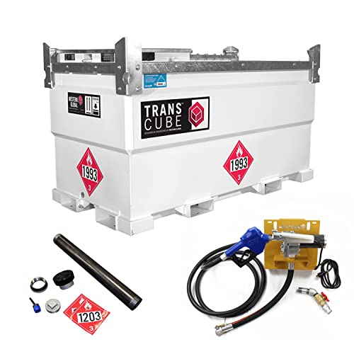 Western Global Fuel Transfer Tank 20Tcg: Transcube Transportable, Double Walled 552 Us Gallon Gasoline Storage Tank With 115V, 12Gpm Pump Kit, Level Gauge And Emergency Vent Kit #TOP1