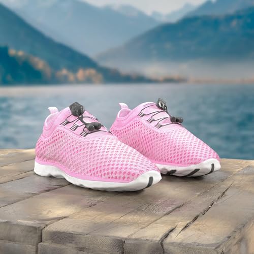 Zhuanglin Women's Quick Drying Aqua Water Shoes,Pink,8 B(M) US