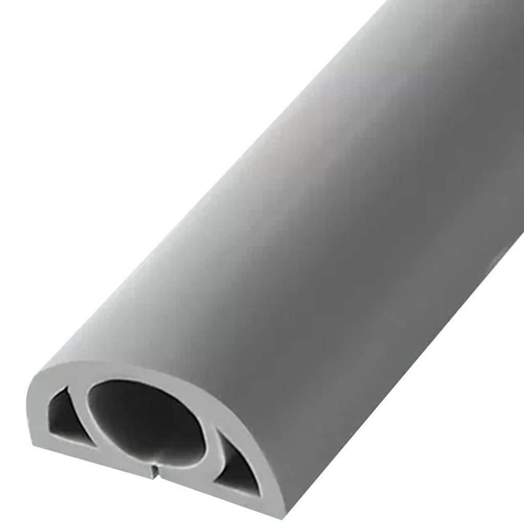 Canalina Cavi Pavimento Calpestabile per Ufficio, Canalina Passacavi Muro Adesiva,Protezione per Cavo per Pavimento in PVC Resistente per Pavimento (Color : Grigio, S : 10m)