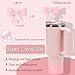 Lnulyaciy Bow Silicone Protective for Stanley Boot for 20/30/40Oz, 2 Pack for Stanley Cup Accessories Compatible 12-24Oz for Hydroflask Boot and More (Pink Set)